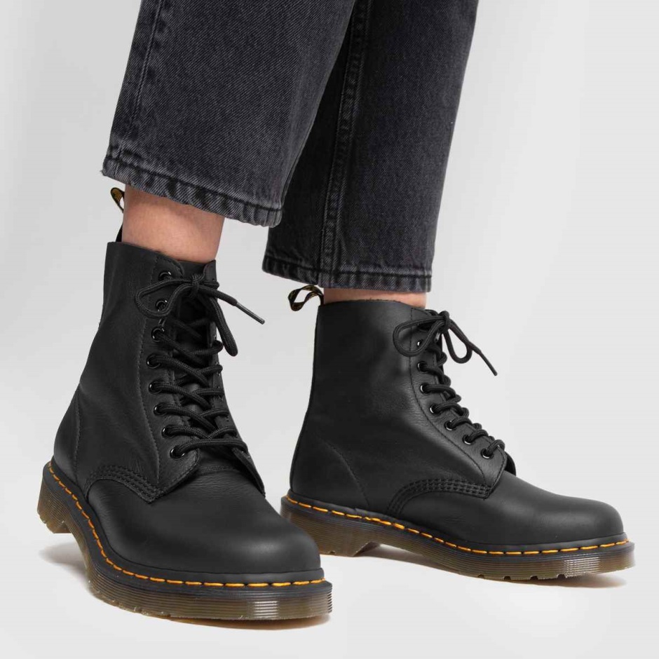 Schwarze Dr Martens Pascal 8 Loch Stiefel Dr Martens Schweiz