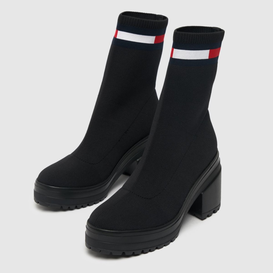 Schwarze Dr Martens Schweiz Tommy Jeans Strickstiefel