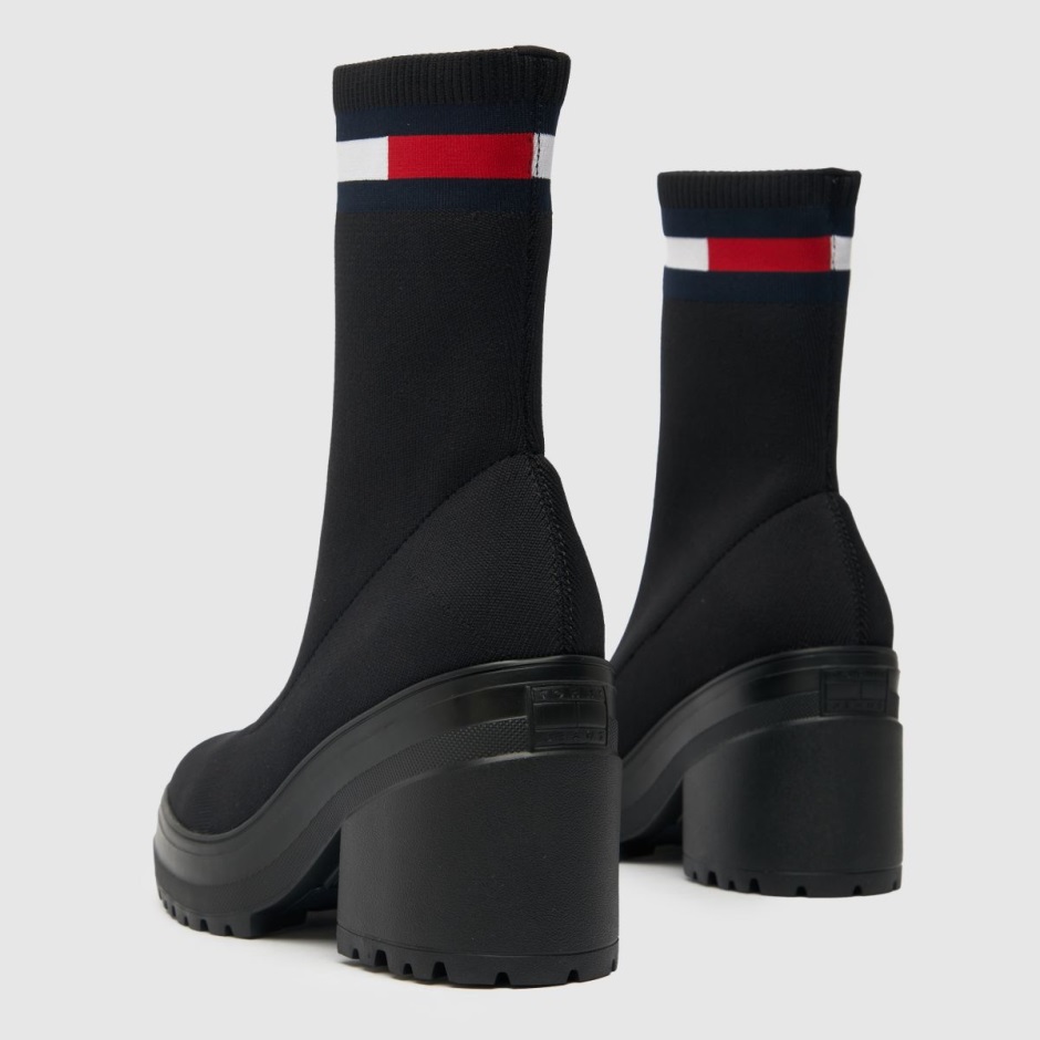 Schwarze Dr Martens Schweiz Tommy Jeans Strickstiefel