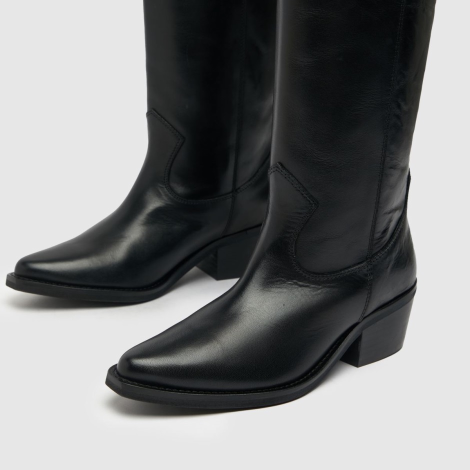 Schuh Dawn Leather Western Knee Boots Black Dr Martens Schweiz