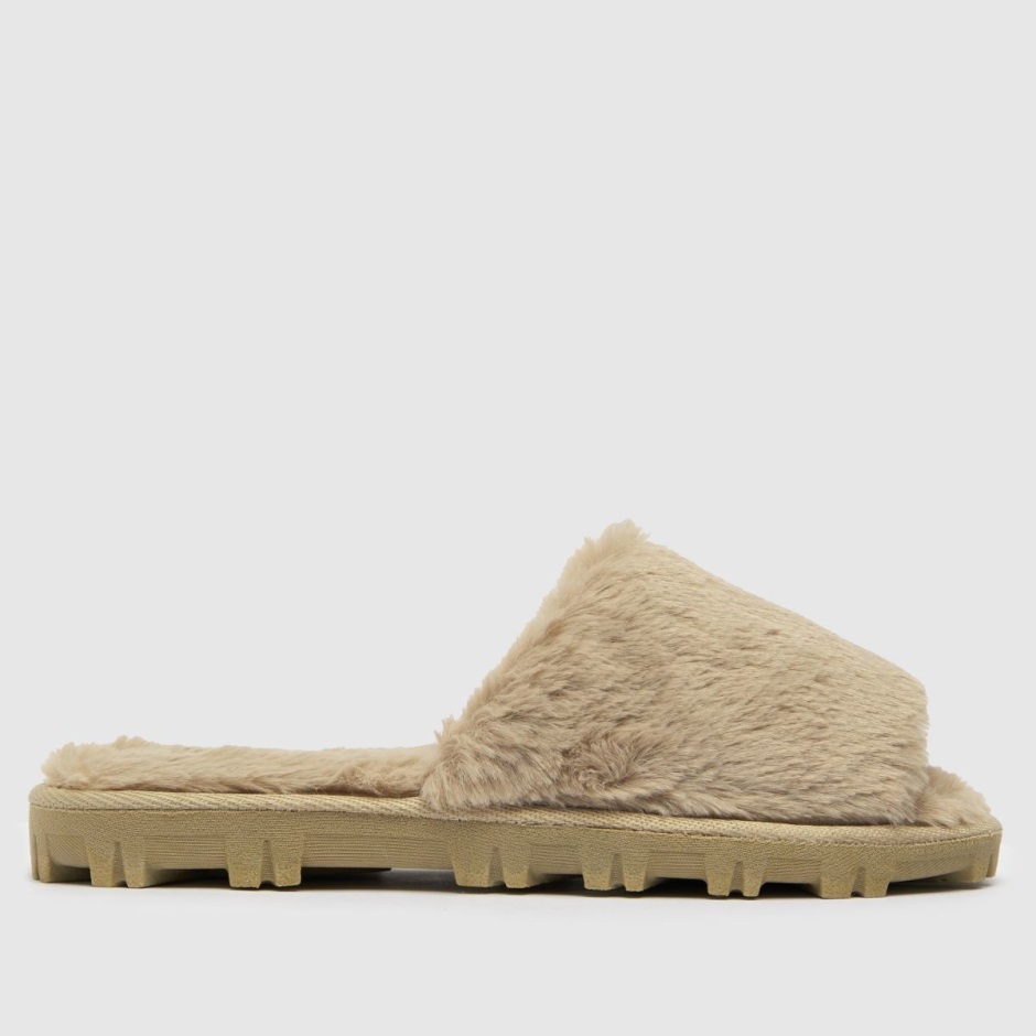 Beige Dr Martens Schweiz Schuh Hattie Fur Mule Slippers