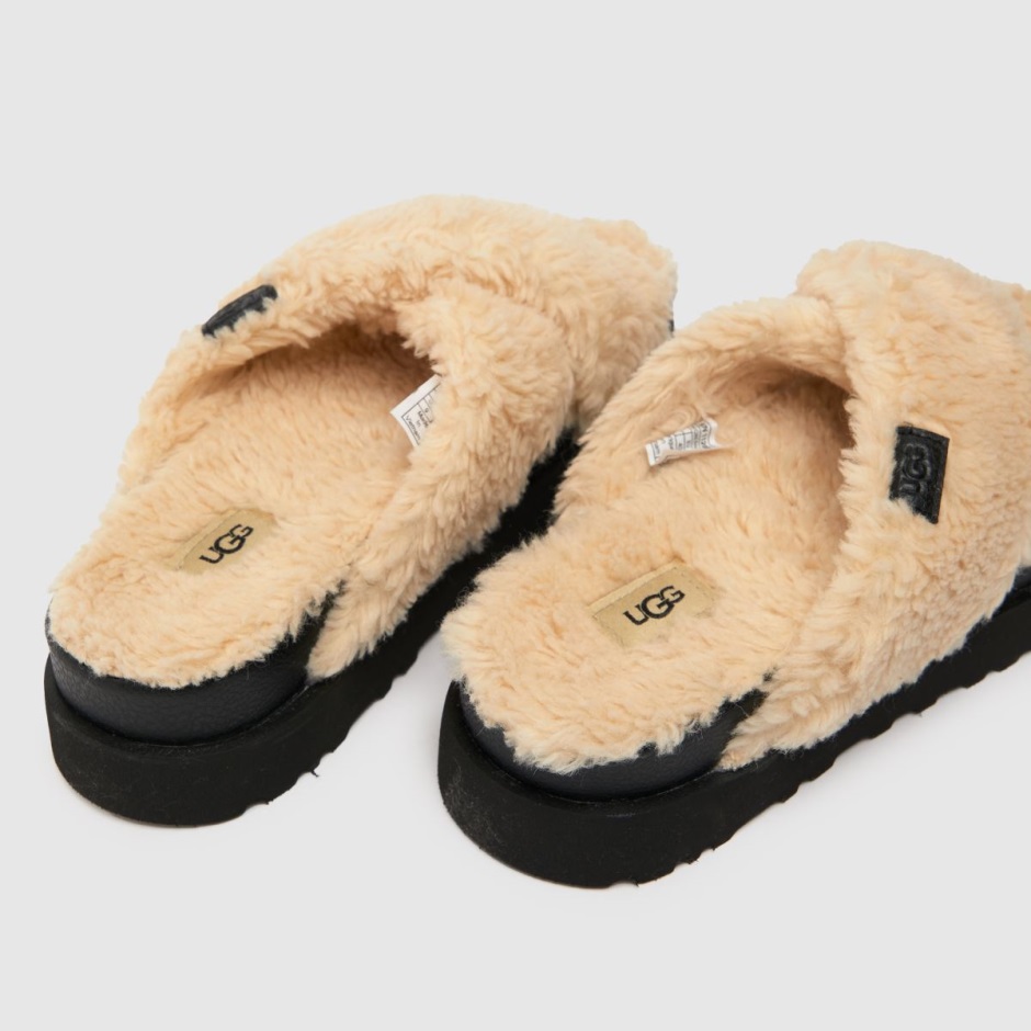 Ugg Fuzz Sugar Cross Slide Slippers Dr Martens Schweiz Zürich Natural