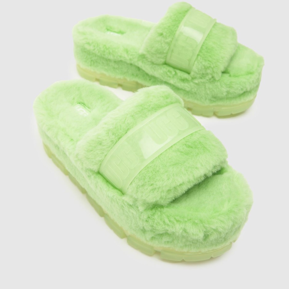 Dr Martens Schweiz Zürich Ugg Fluffita Clear Slippers Lime