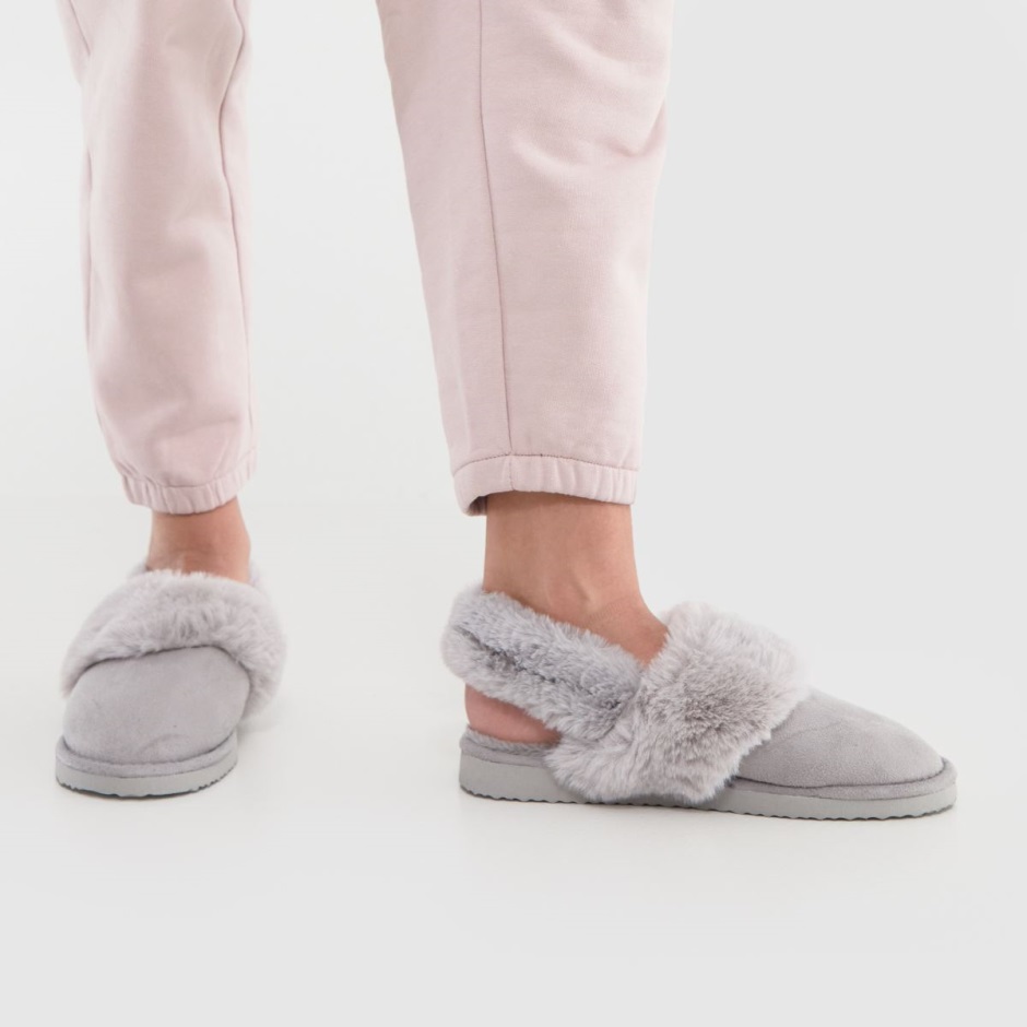 Grey Schuh Hinch Fur Mule Slippers Dr Martens Schweiz