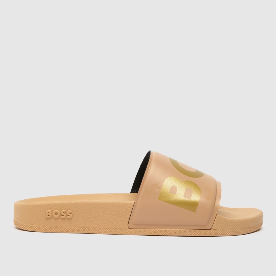 Gold Dr Martens Schweiz Boss Sean Slide Sandals
