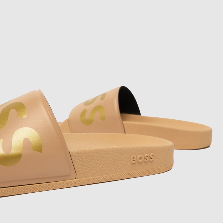 Gold Dr Martens Schweiz Boss Sean Slide Sandals