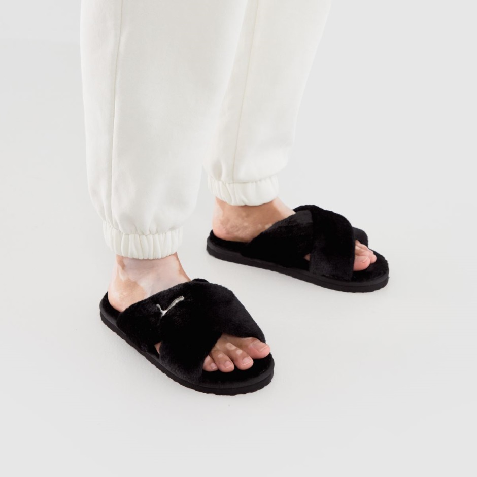 Puma Fluff X Strap Slippers Dr Martens Schweiz Zürich Black