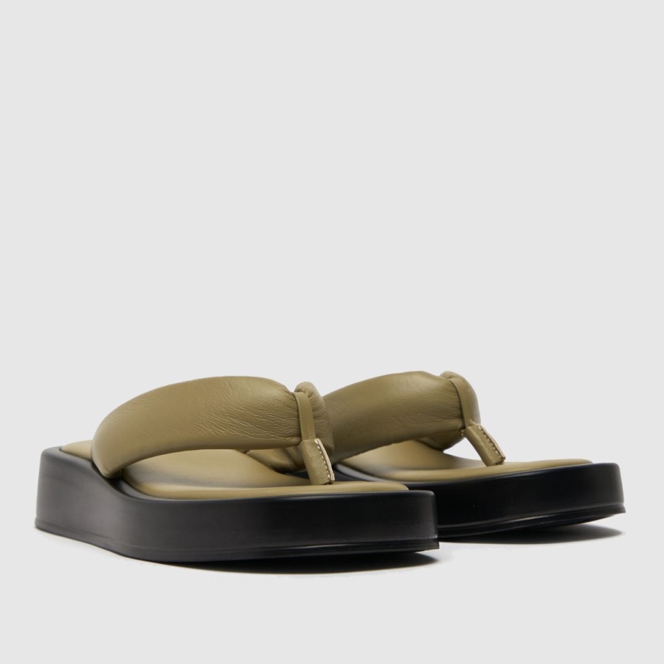 Dr Martens Schweiz Zürich Schuh Tonya Flatform Toe Thong Sandals Green