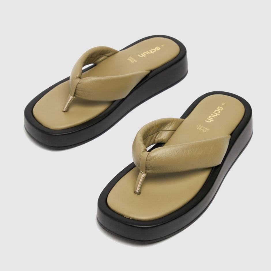 Dr Martens Schweiz Zürich Schuh Tonya Flatform Toe Thong Sandals Green