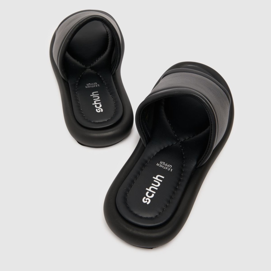 Schuh Tuscany Leder Gepolsterte Pantoletten Schwarz Dr Martens Schweiz