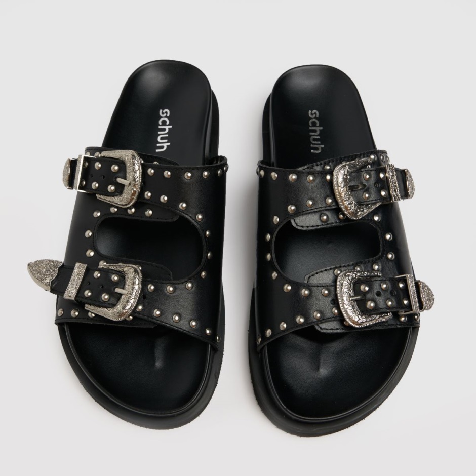 Dr Martens Schweiz Zürich Schuh Treasure Leather Studded Sandals Black
