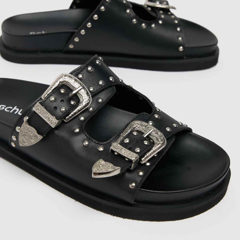 Dr Martens Schweiz Zürich Schuh Treasure Leather Studded Sandals Black