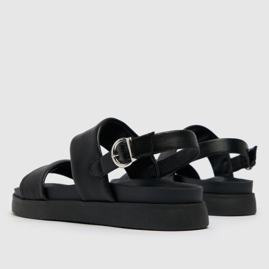 Black Schuh Tasha Leather Double Band Sandals Dr Martens Schweiz