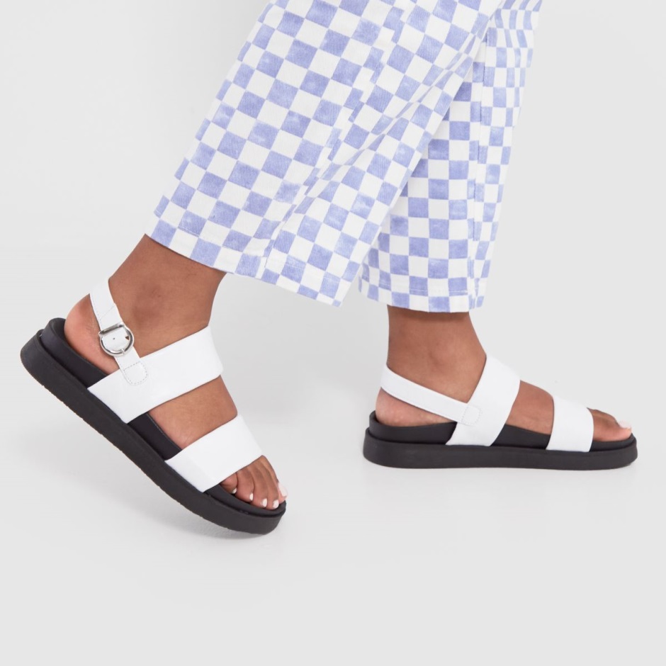 Schuh Tasha Leather Double Band Sandals White Dr Martens Schweiz