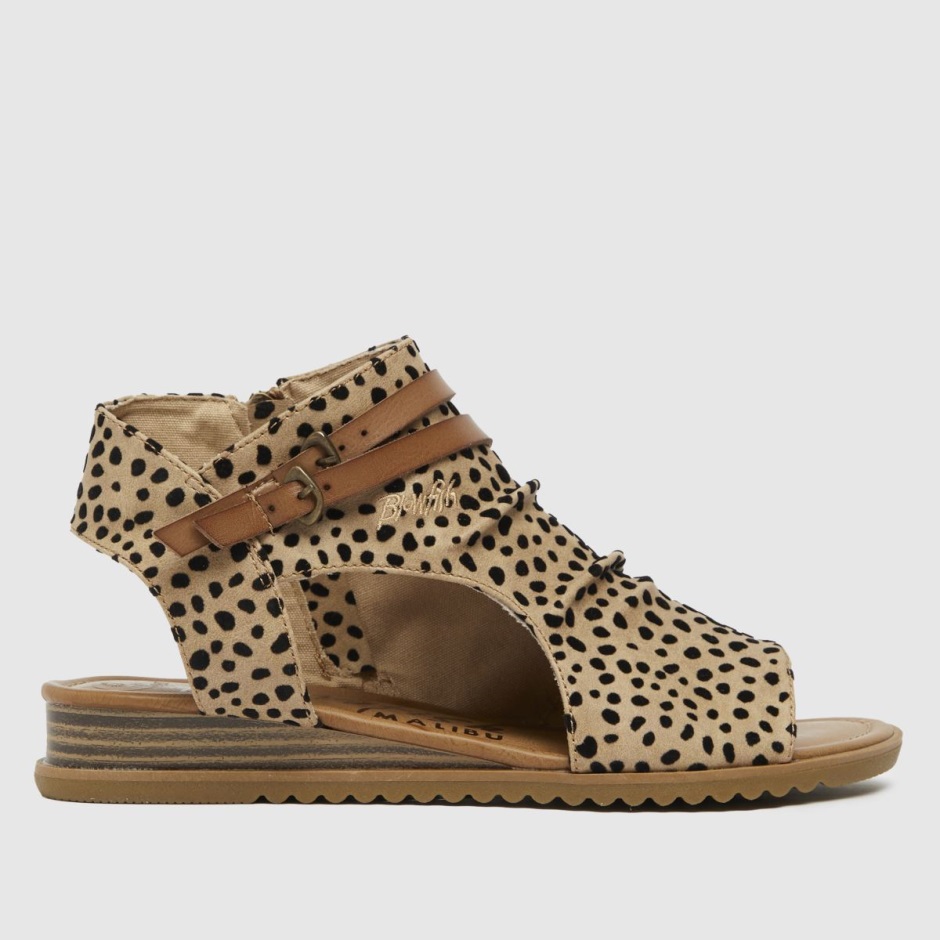 Braun-schwarzer Kugelfisch Malibu Schmetterling Vegane Sandalen Dr Martens Schweiz