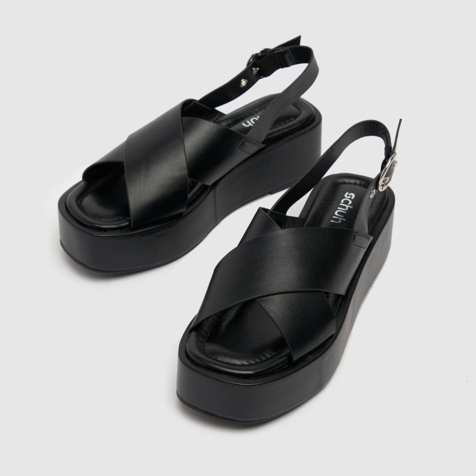 Schuh Trini Cross Strap Flatform Sandals Dr Martens Schweiz Zürich Black