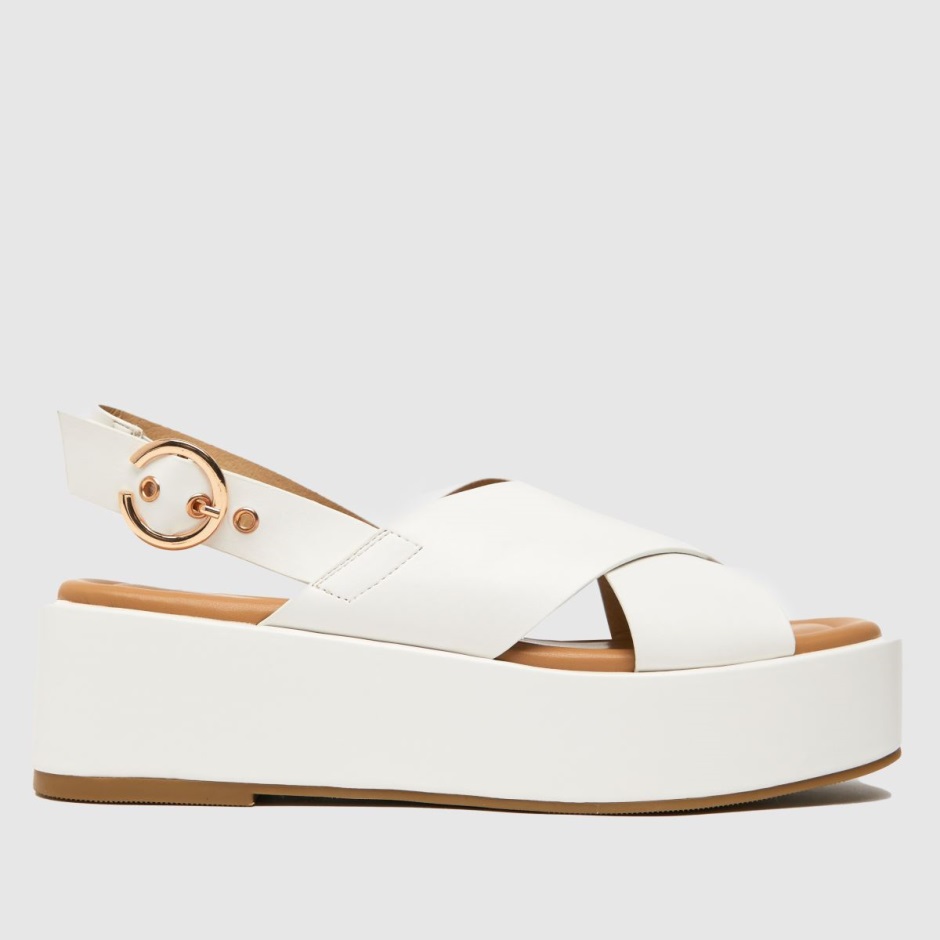 Schuh Trini Cross Strap Flatform Sandals White Dr Martens Schweiz