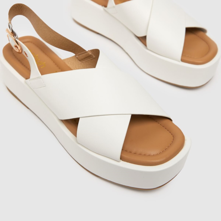 Schuh Trini Cross Strap Flatform Sandals White Dr Martens Schweiz