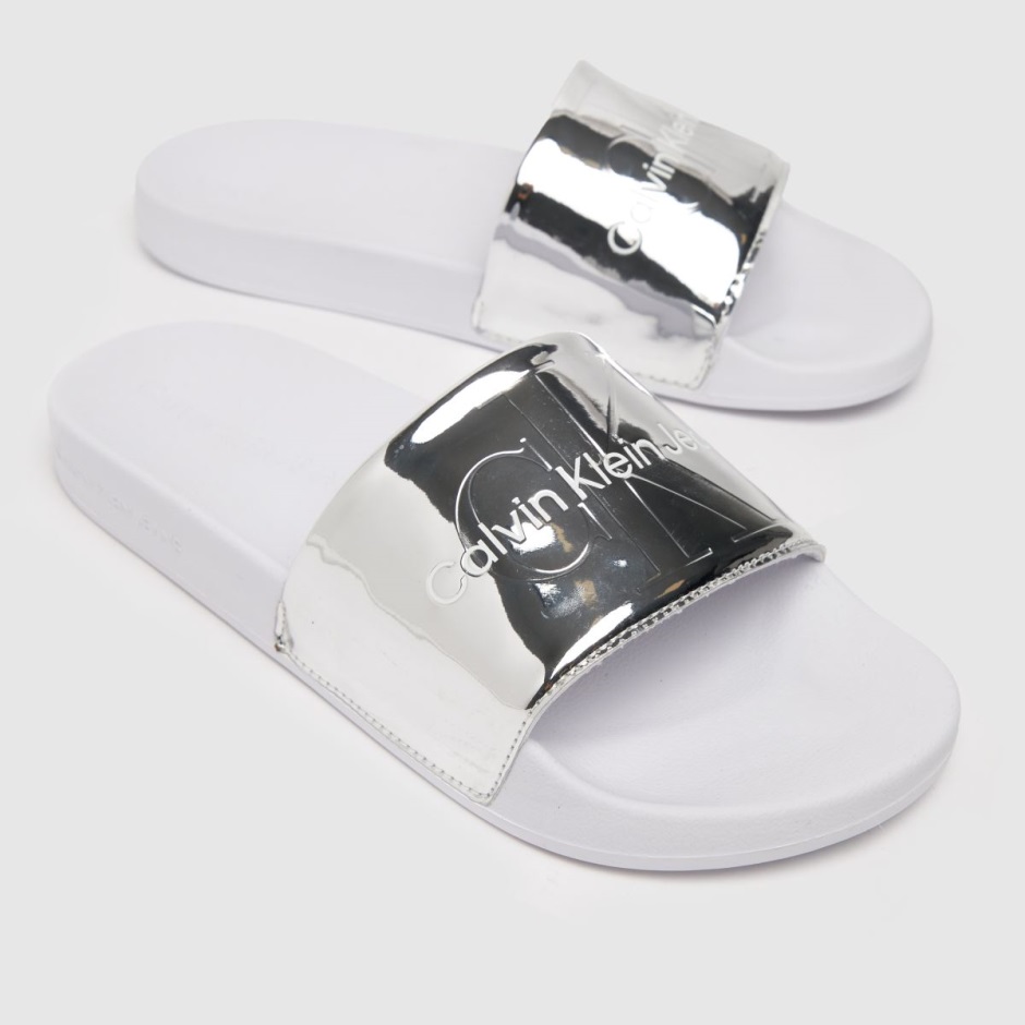 Silberne Ck Jeans Pantolette Monogramm Dr Martens Schweiz