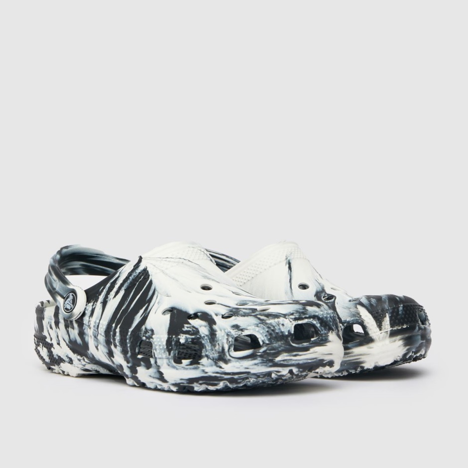 Crocs Classic Marmor Clog Sandalen Weiß-schwarz Dr Martens Schweiz