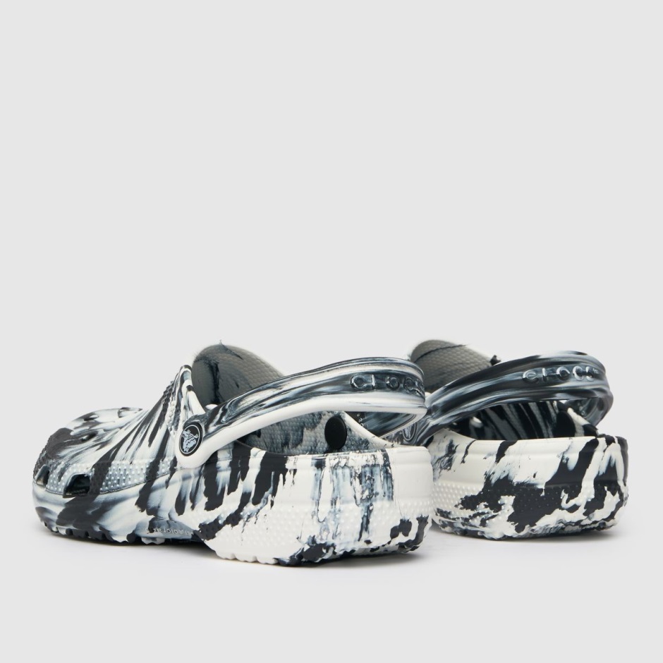 Crocs Classic Marmor Clog Sandalen Weiß-schwarz Dr Martens Schweiz