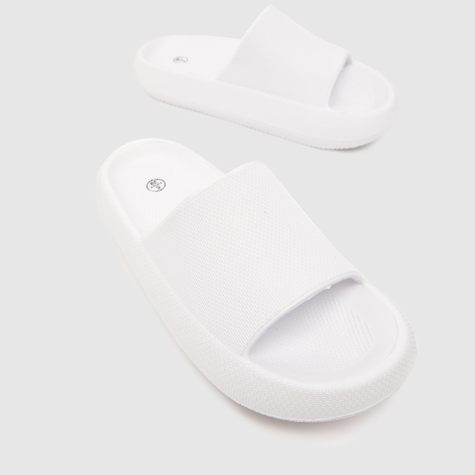 White Dr Martens Schweiz Schuh Hani Mule Flatform Slider Sandals