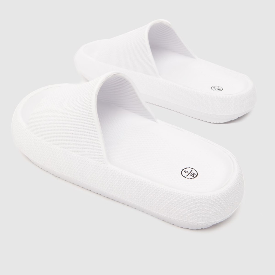 White Dr Martens Schweiz Schuh Hani Mule Flatform Slider Sandals