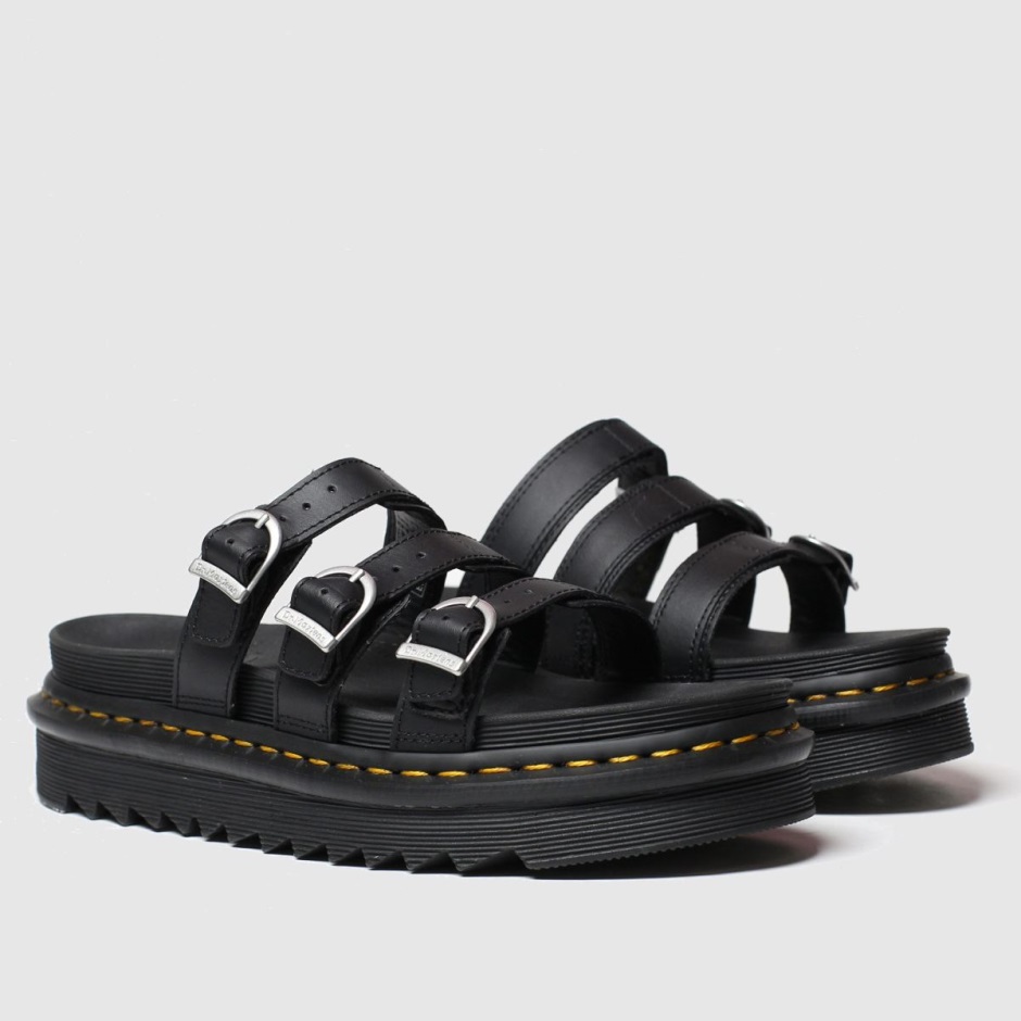 Black Dr Martens Blaire Slide Sandals Dr Martens Schweiz