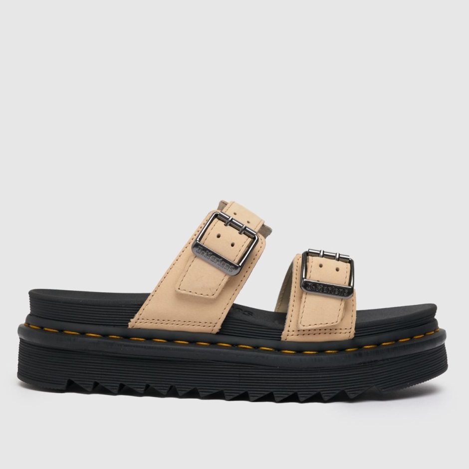 Beige Dr Martens Myles Slider Sandals Dr Martens Schweiz