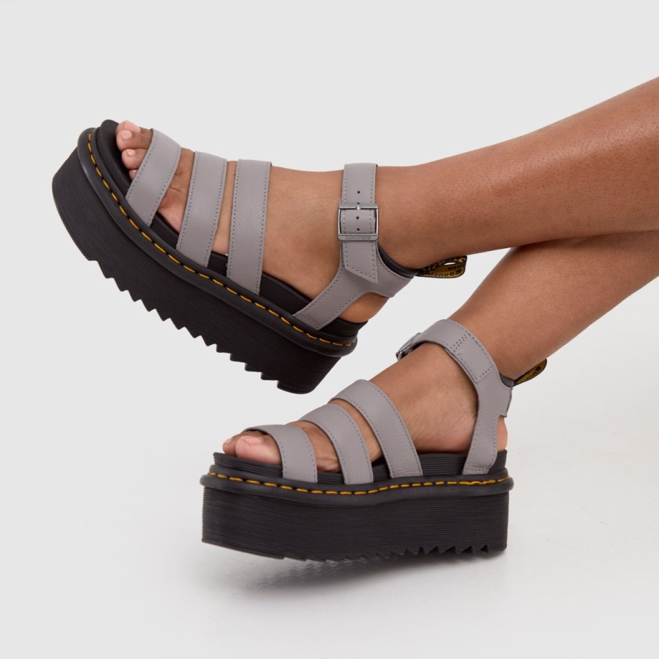 Grey Dr Martens Schweiz Dr Martens Blaire Quad Sandals