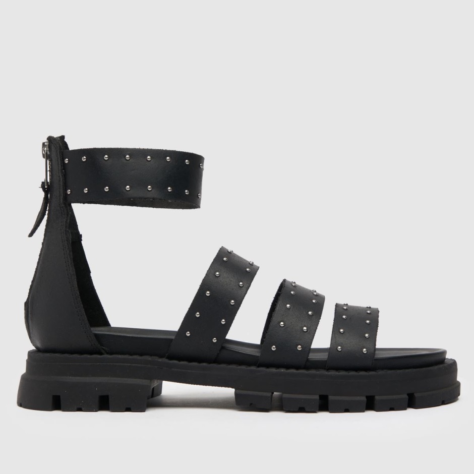 Black Dr Martens Schweiz Schuh Tyler Chunky Studded Sandals