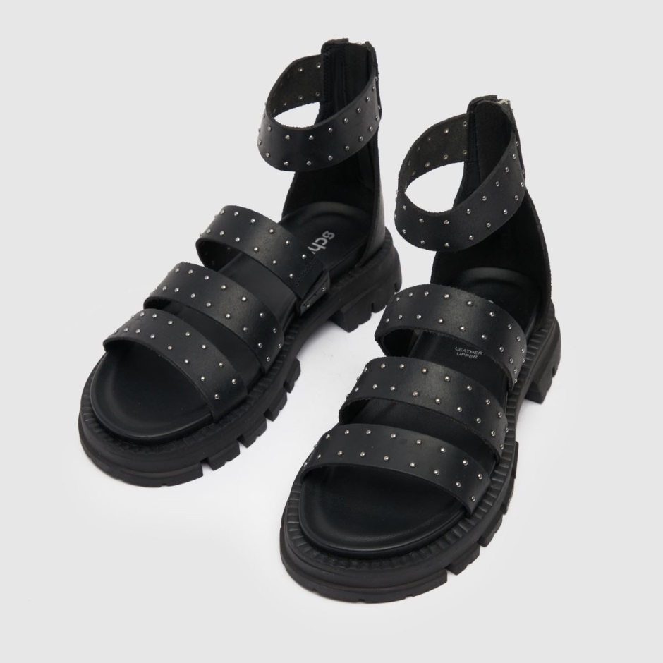 Black Dr Martens Schweiz Schuh Tyler Chunky Studded Sandals