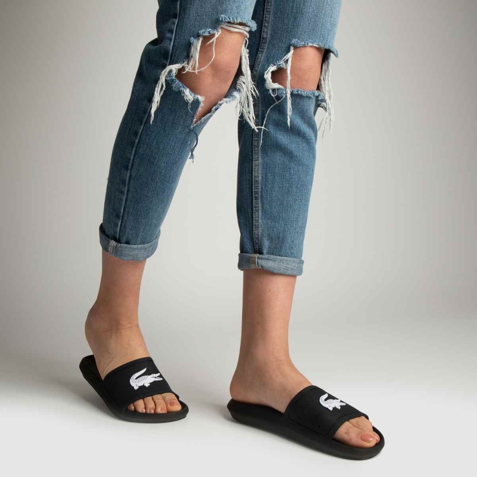 Dr Martens Schweiz Zürich Lacoste Croco Slide 119 3 Sandals Black-white