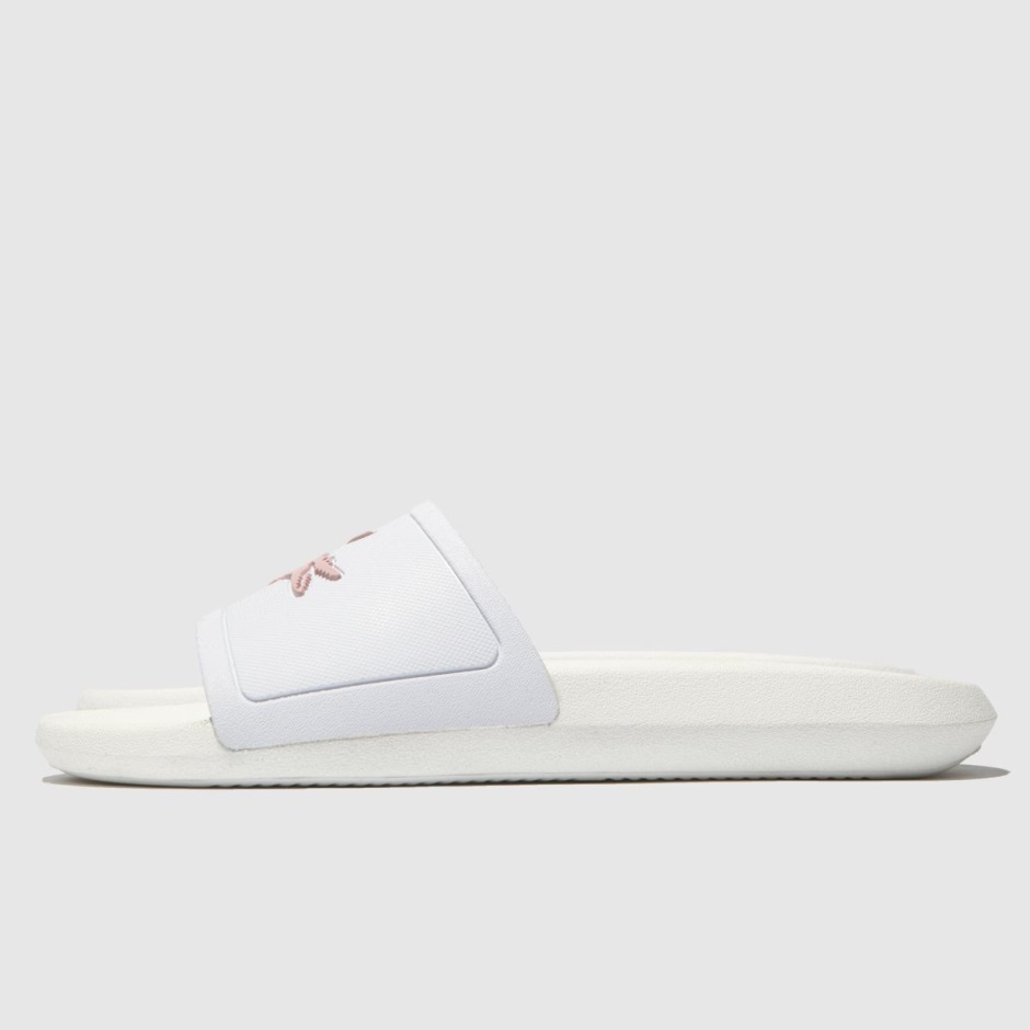 Weiß-pink Dr Martens Schweiz Lacoste Croco Slide 119 3 Sandalen