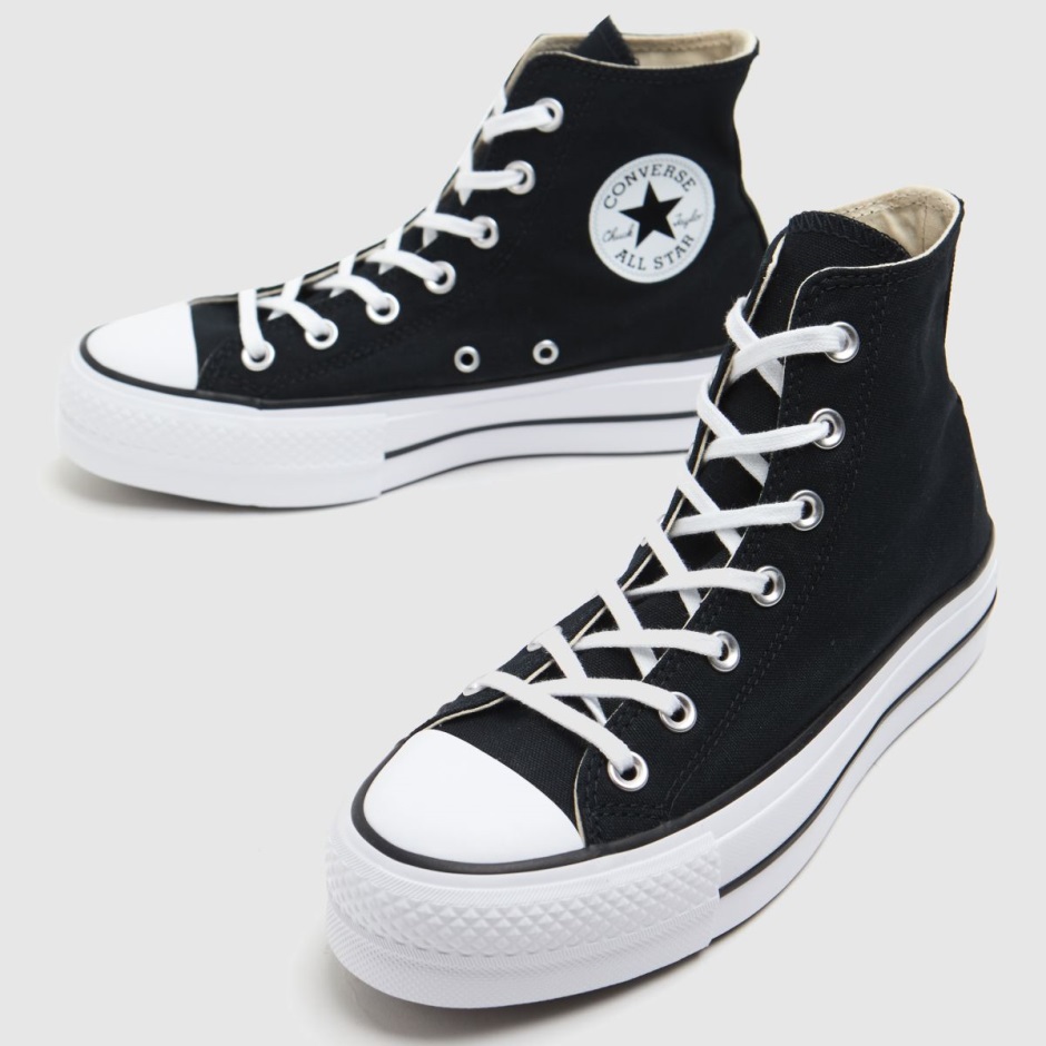 Schwarze Converse Chuck Taylor All Star Lift Hi Turnschuhe Dr Martens Schweiz