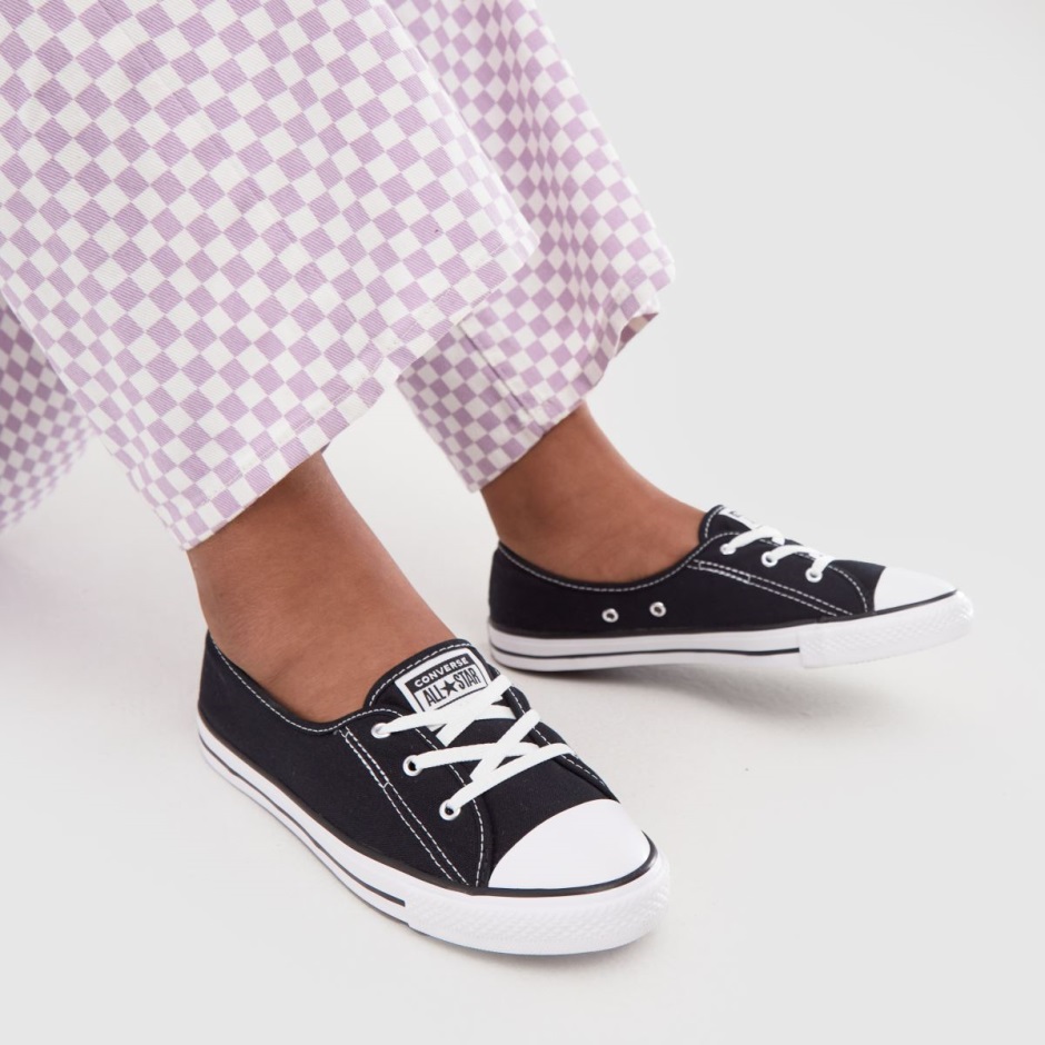 Dr Martens Schweiz Zürich Converse Ballet Lace Slip Trainers Black