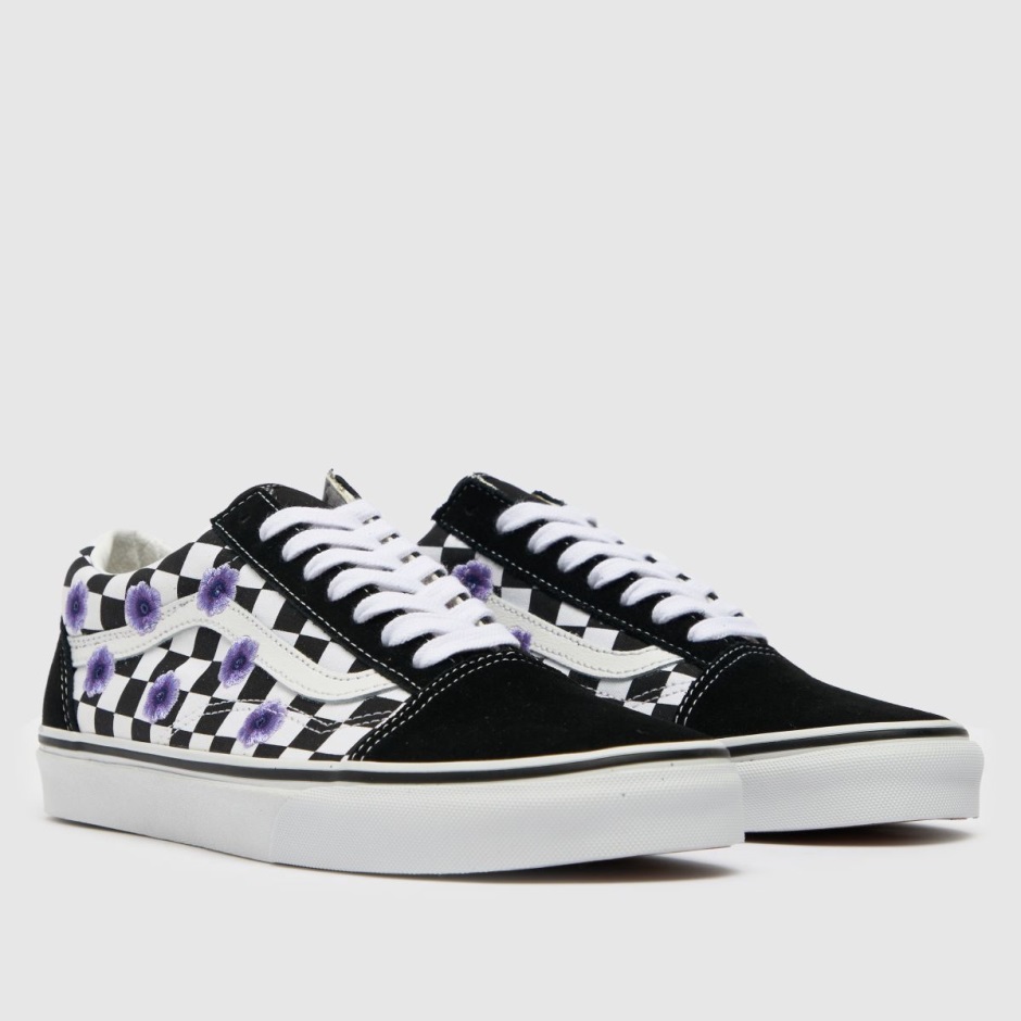 Dr Martens Schweiz Zürich Black-purple Vans Old Skool Checkerboard Trainers