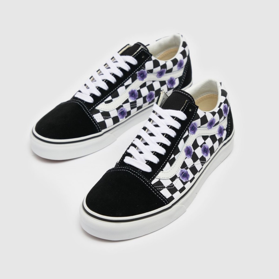 Dr Martens Schweiz Zürich Black-purple Vans Old Skool Checkerboard Trainers