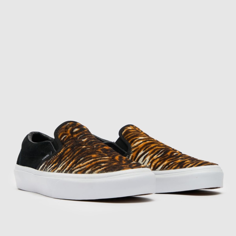 Braun-schwarz Dr Martens Schweiz Vans Classic Slip-on Tiger Trainer