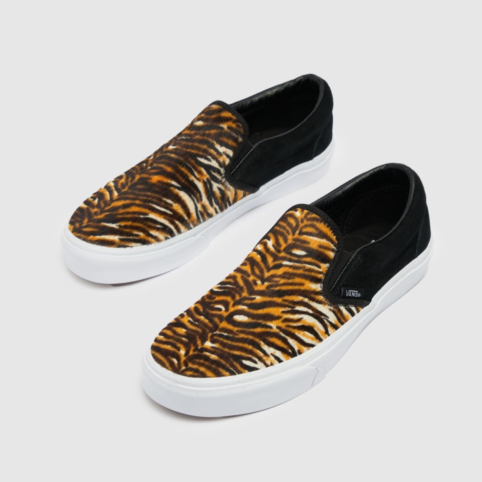 Braun-schwarz Dr Martens Schweiz Vans Classic Slip-on Tiger Trainer
