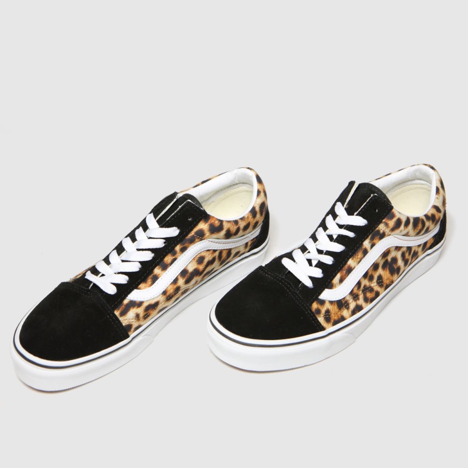 Dr Martens Schweiz Zürich Vans Leopard Old Skool Trainers Black-brown