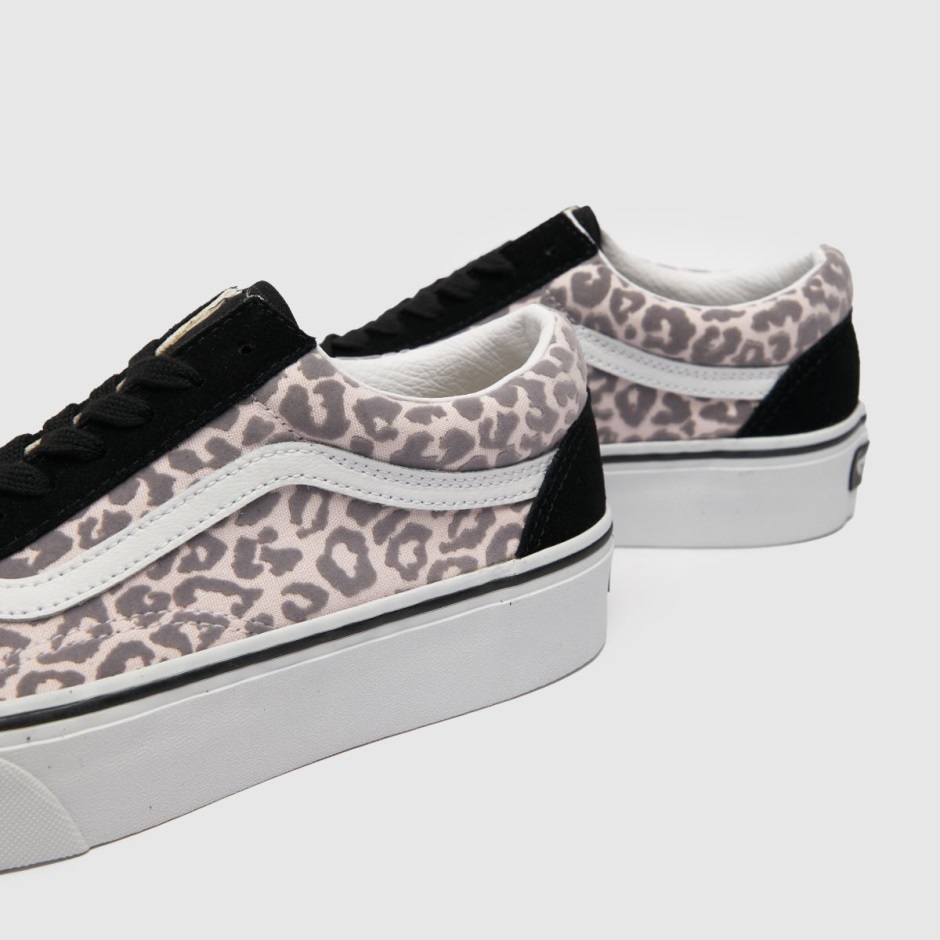 Schwarz-lila Vans Leopard Old Skool Plateauschuhe Dr Martens Schweiz