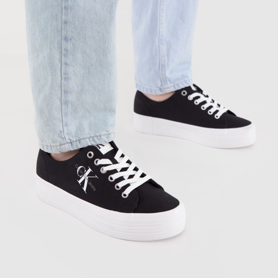 Ck Jeans Vulkanisierte Plateauschuhe Schwarz-weiss Dr Martens Schweiz