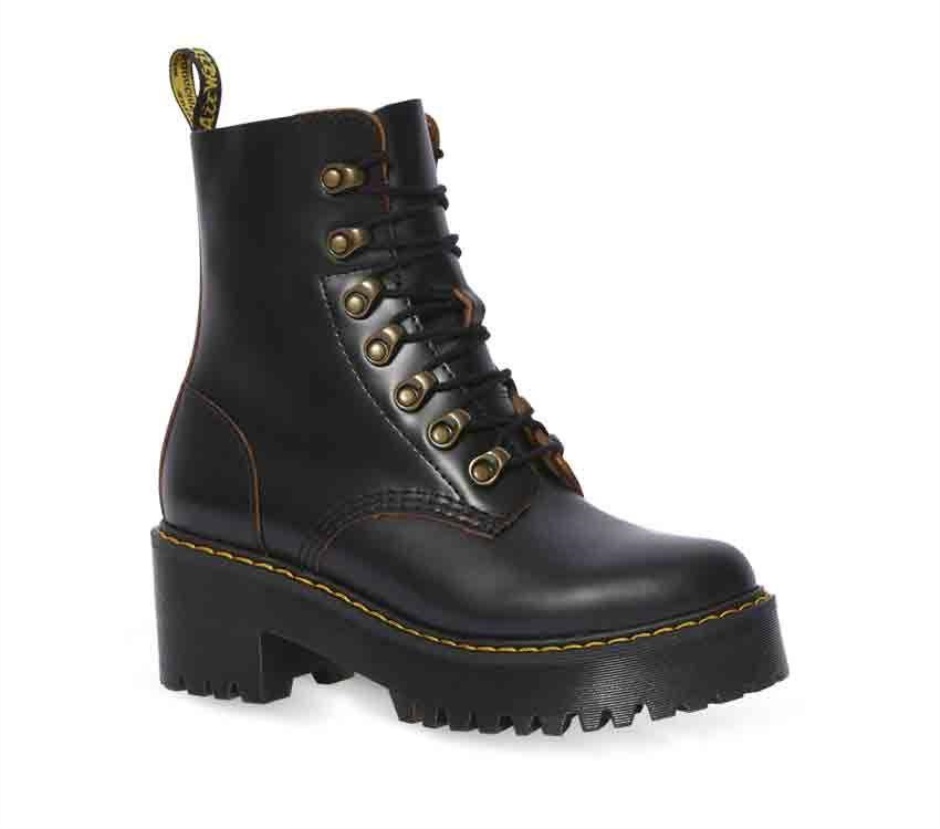 Leona Vintage Heeled Boot Dr Martens Schweiz Zürich Black Vintage Smooth