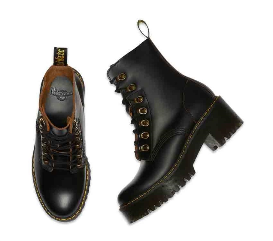 Leona Vintage Heeled Boot Dr Martens Schweiz Zürich Black Vintage Smooth