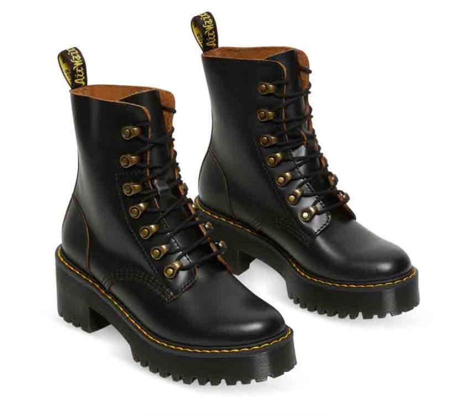 Leona Vintage Heeled Boot Dr Martens Schweiz Zürich Black Vintage Smooth