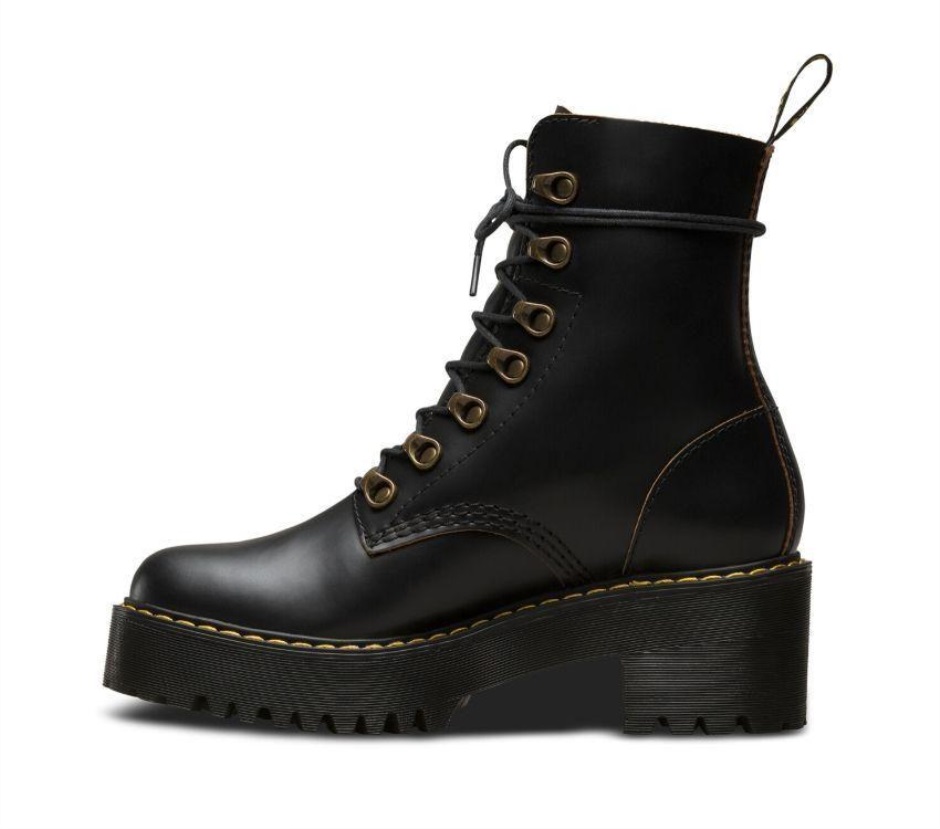 Leona Vintage Heeled Boot Dr Martens Schweiz Zürich Black Vintage Smooth