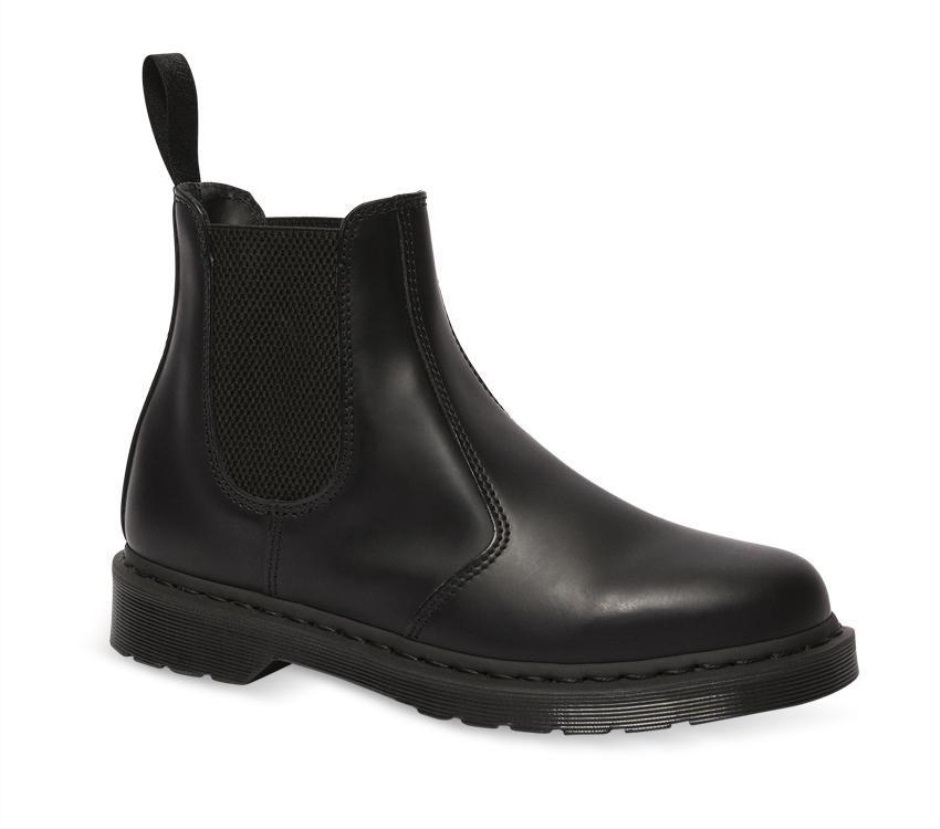 Schwarzer Glatter Dr Martens Switzerland 2976 Mono Glatter Chelsea-Stiefel