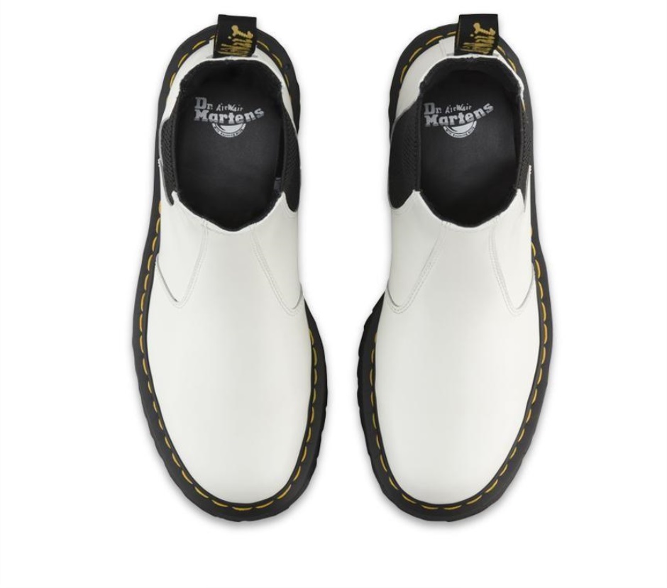 White Smooth 2976 Quad Platform Chelsea White Dr Martens Schweiz