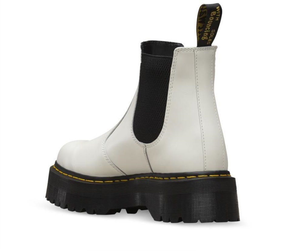 White Smooth 2976 Quad Platform Chelsea White Dr Martens Schweiz